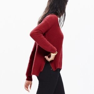 Madewell Cranberry Burgundy Red Sweater w Zippers